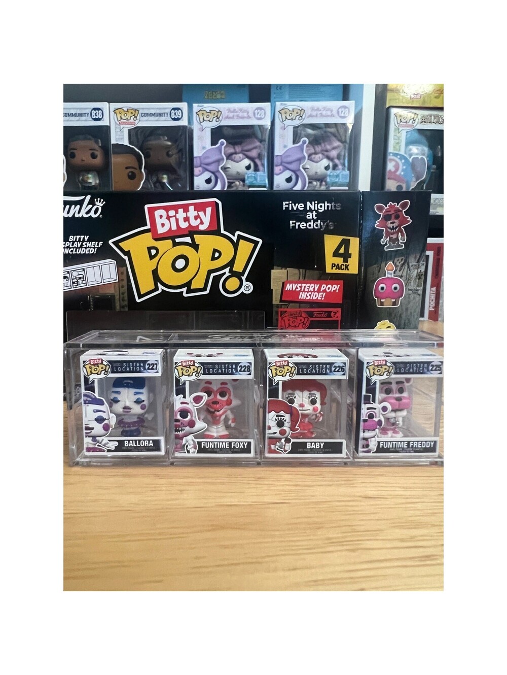 All 4 BITTY Five Nights at Freddy's Sister Location 1" Funko Pops Ballora 5NAF